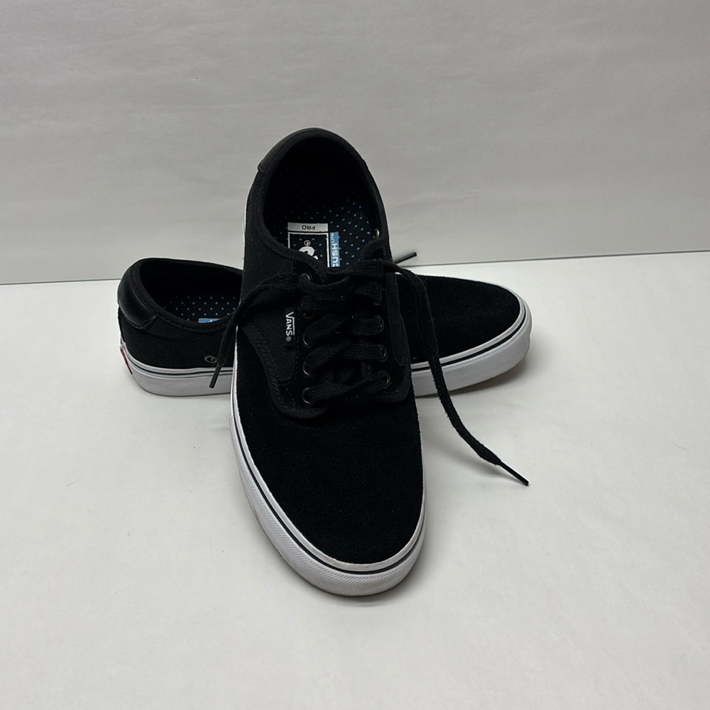 Vans Black Sneakers suede Canvas tie Chima Ferguson Pro Sydney Skateboard Mens 8